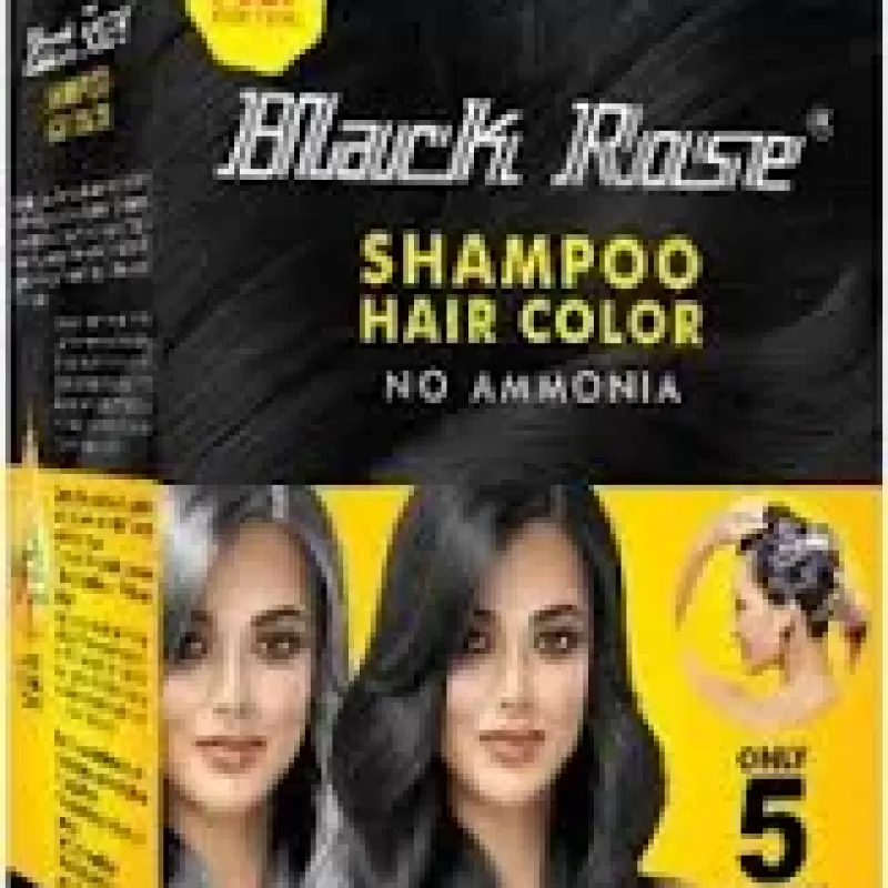 Black Rose Hair Color Shampoo Black