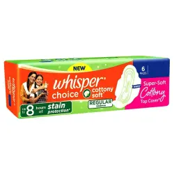 Whisper Choice Cottony Soft 6 Pads