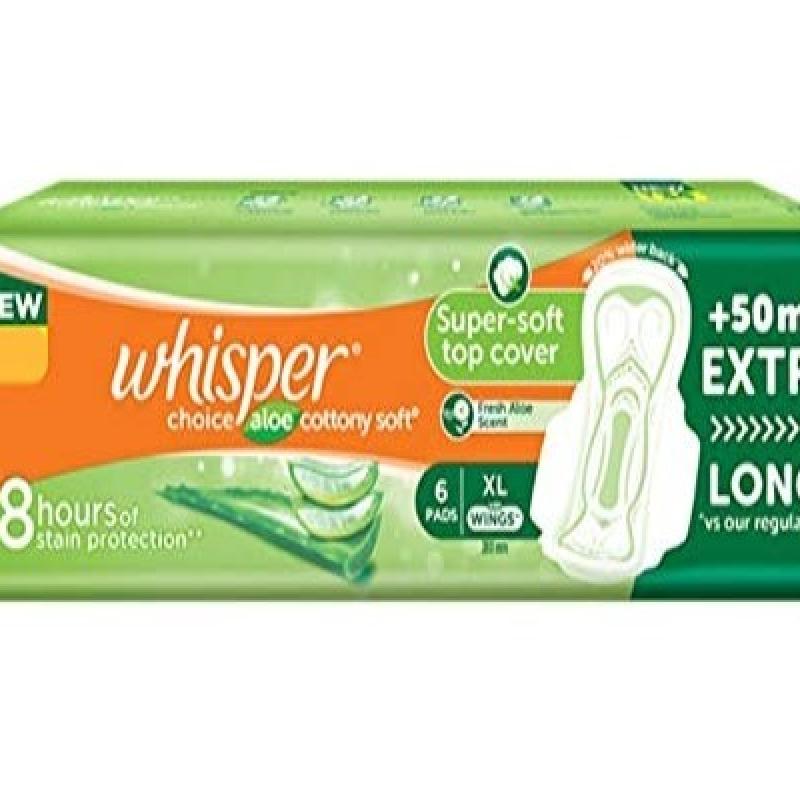 Whisper Choice Cottony Soft 6 Pads XL Wings