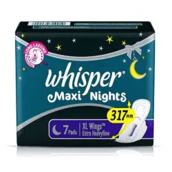 Whisper Maxi Nights 7 Pads XL + Wings