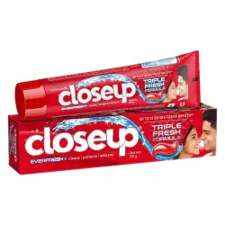 Closeup Red Hot Toothpaste